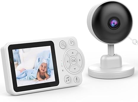 Babyalarm 2,8” Skærm – Trådløs uden WiFi, Nattesyn & 2-vejs Lyd
