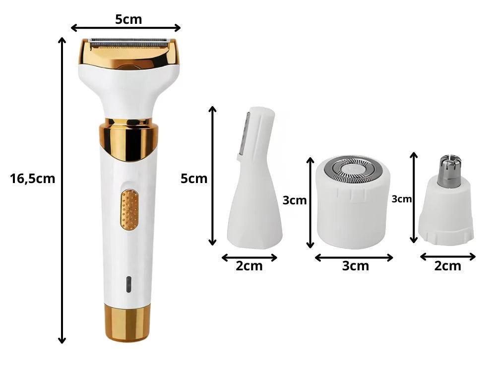 4-in-1 Epilator USB Rechargeable White