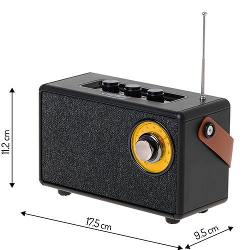 Sort FM Radio med Bluetooth