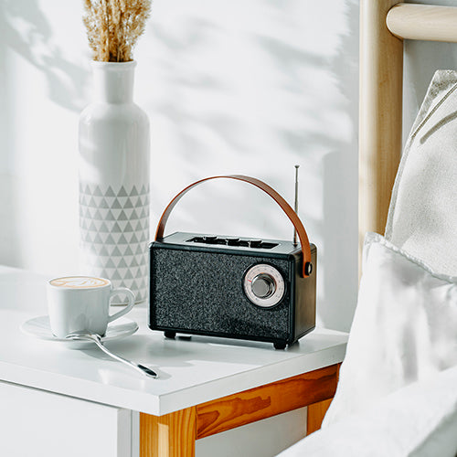 Sort FM Radio med Bluetooth