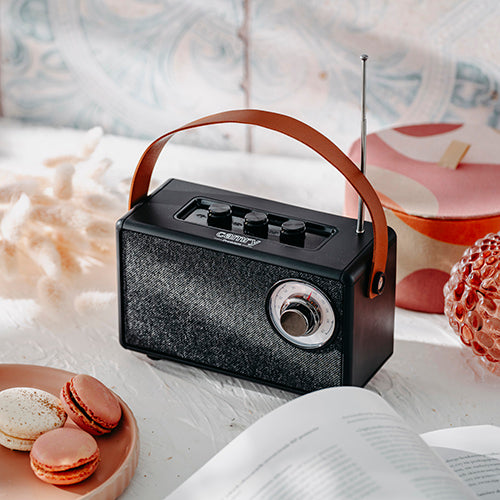 Sort FM Radio med Bluetooth