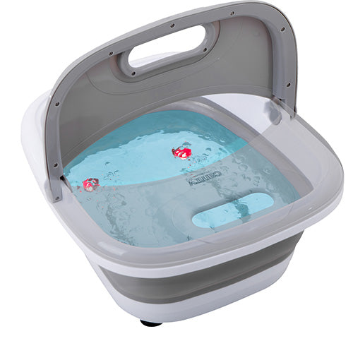 Foldbar Fodmassageapparat med Boble- og Vibrationsmassage