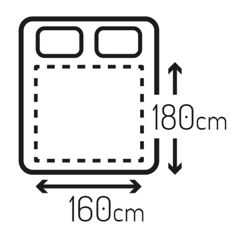Varmetæppe 160x180 cm, dobbelt – med Timer og 9 varmeindstillinger