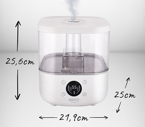 Luftfugter med LED Display og Aromaterapi – 5L Kapacitet