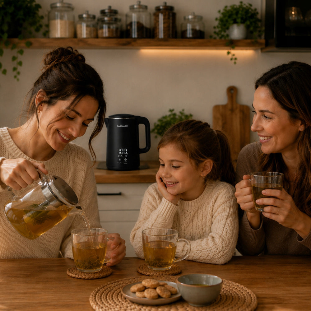 Elkedel 1,9 Liter med Temperaturstyring og LED Display – 1500W Sort Elektrisk Kedel