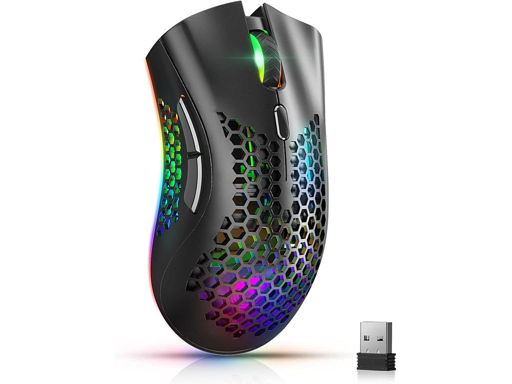 2.4GHz Gaming mus med RGB Lys og Justerbar DPI