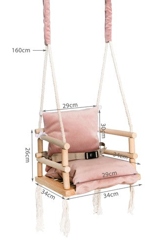 Børne gyngen - Der Vokser med Dit Barn - Pink og Grå