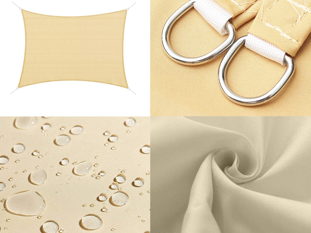 Solsejl Grå/Beige 3 størrelser