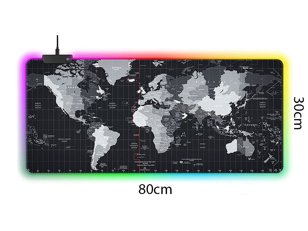 XXL Gaming musemåtte med LED Baggrundsbelysning – 80x30 cm