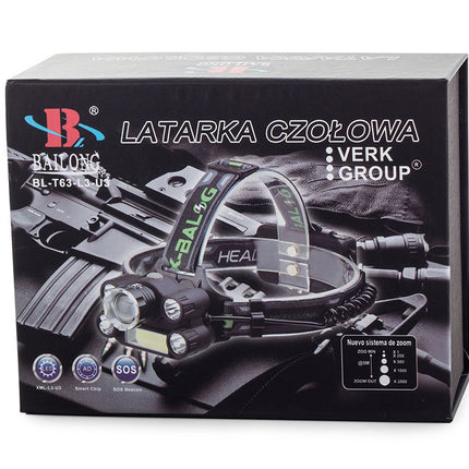 Kraftig Pandelampe - 5x LED, 400m Rækkevidde