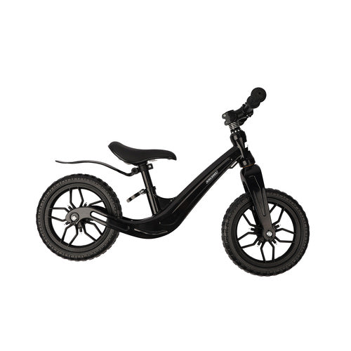 Løbecykel til børn 2+ – Letvægts med 12" EVA hjul & skulderrem – sort