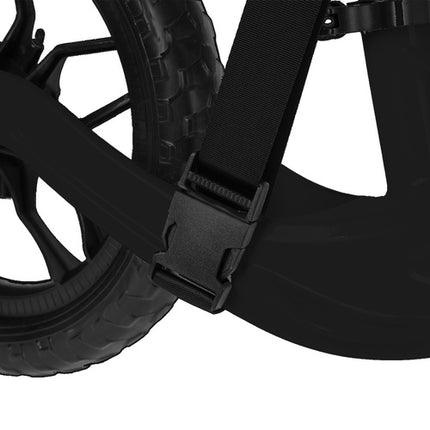 Løbecykel til børn 2+ – Letvægts med 12" EVA hjul & skulderrem – sort