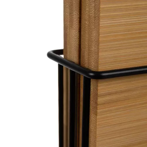 Bambus Skærebræt Sæt med 4 Stykker + Holder