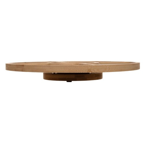 Rotérbar Serveringsbræt i Bambus - Perfekt til Ost, Snacks og Tapas