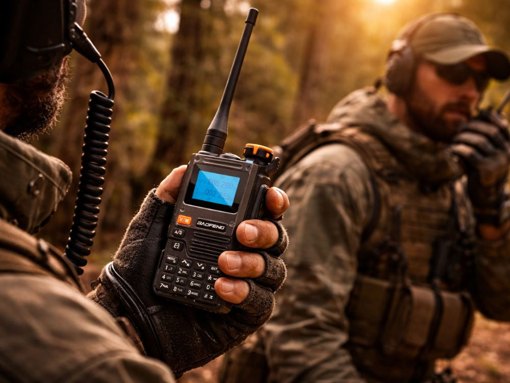 Walkie Talkie, 2600 mAh Batteri, Op til ca. 25 km rækkevidde
