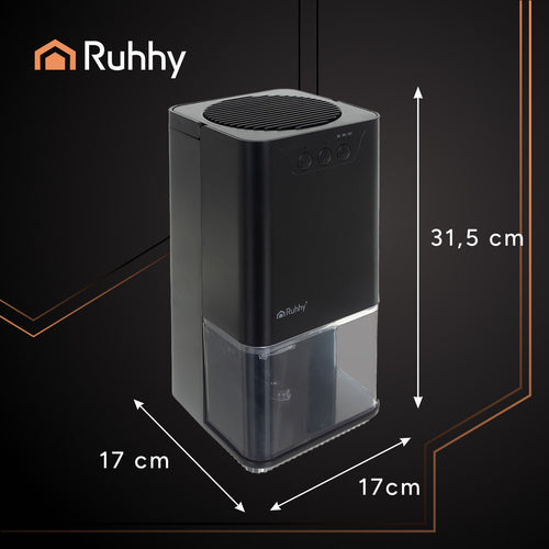 Mini Luftaffugter med LED-lys og timer – kompakt og  komfort til hverdagens fugtproblemer