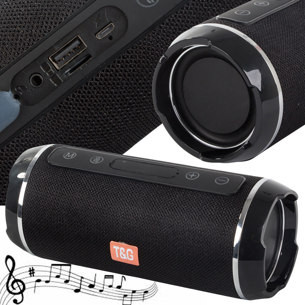 Trådløs Bluetooth Boombox Højttaler med USB, AUX & microSD – Sort