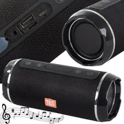 Trådløs Bluetooth Boombox Højttaler med USB, AUX & microSD – Sort