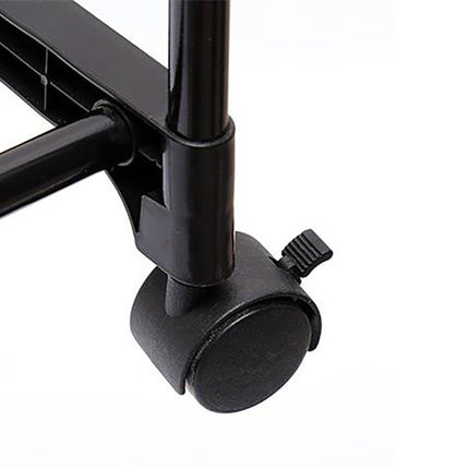 Tøjstativ med hjul og 2 hylder