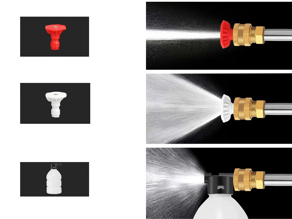 Højtryksrenser inkl. batteri og Tilbehør