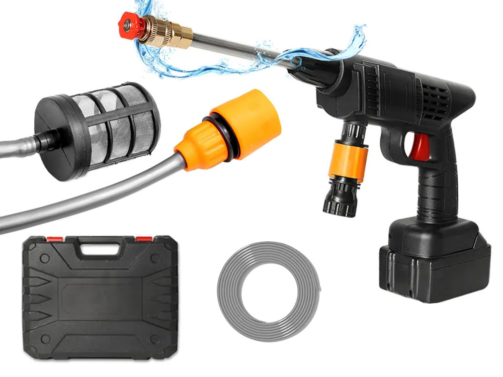 Højtryksrenser inkl. batteri og Tilbehør