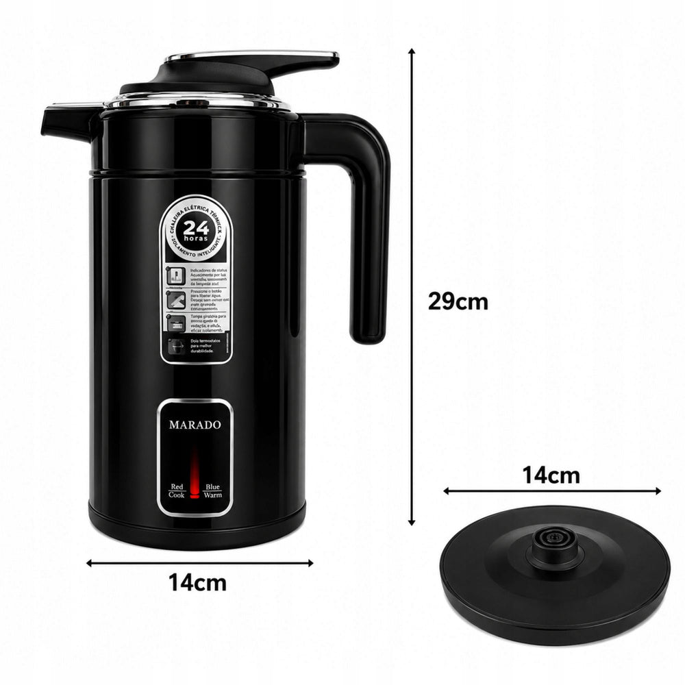 Stor Elkedel 3,5 Liter 1500W – Elektrisk Kedel med Automatisk Slukning – Sort