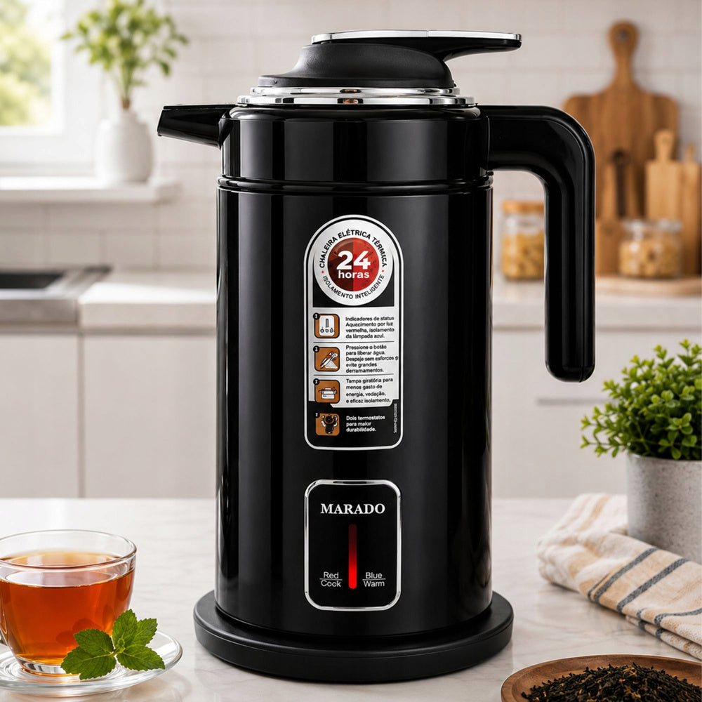 Stor Elkedel 3,5 Liter 1500W – Elektrisk Kedel med Automatisk Slukning – Sort