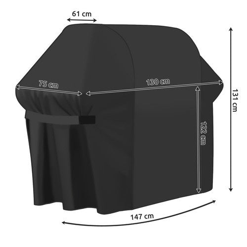 Grillovertræk XL str. 147x75x131 cm til Gasgrill og Kulgrill – Vandtæt og UV-Beskyttende