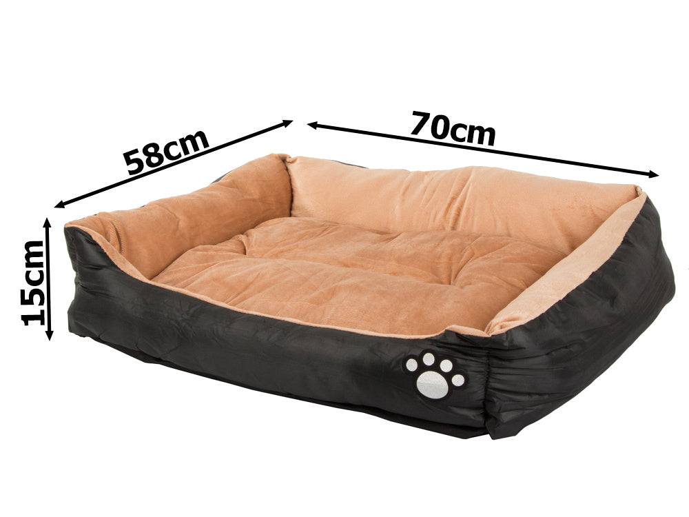 Luksuriøs Hundekurv i Plys med Skridsikker Bund - 70x58 cm