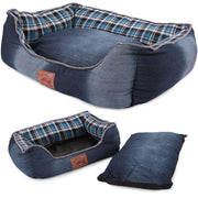 Hundekurv med Aftagelig Pude - XL - 72x56 cm
