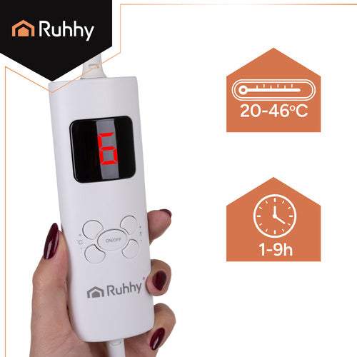 Varmetæppe 180 x 130 cm, med Fjernbetjening