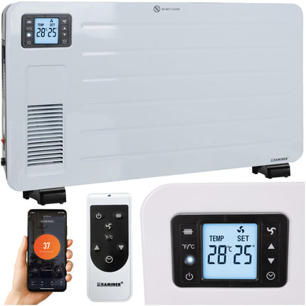El radiator 2300W Wi-Fi, Fjernbetjening og Turbo Varmefunktion