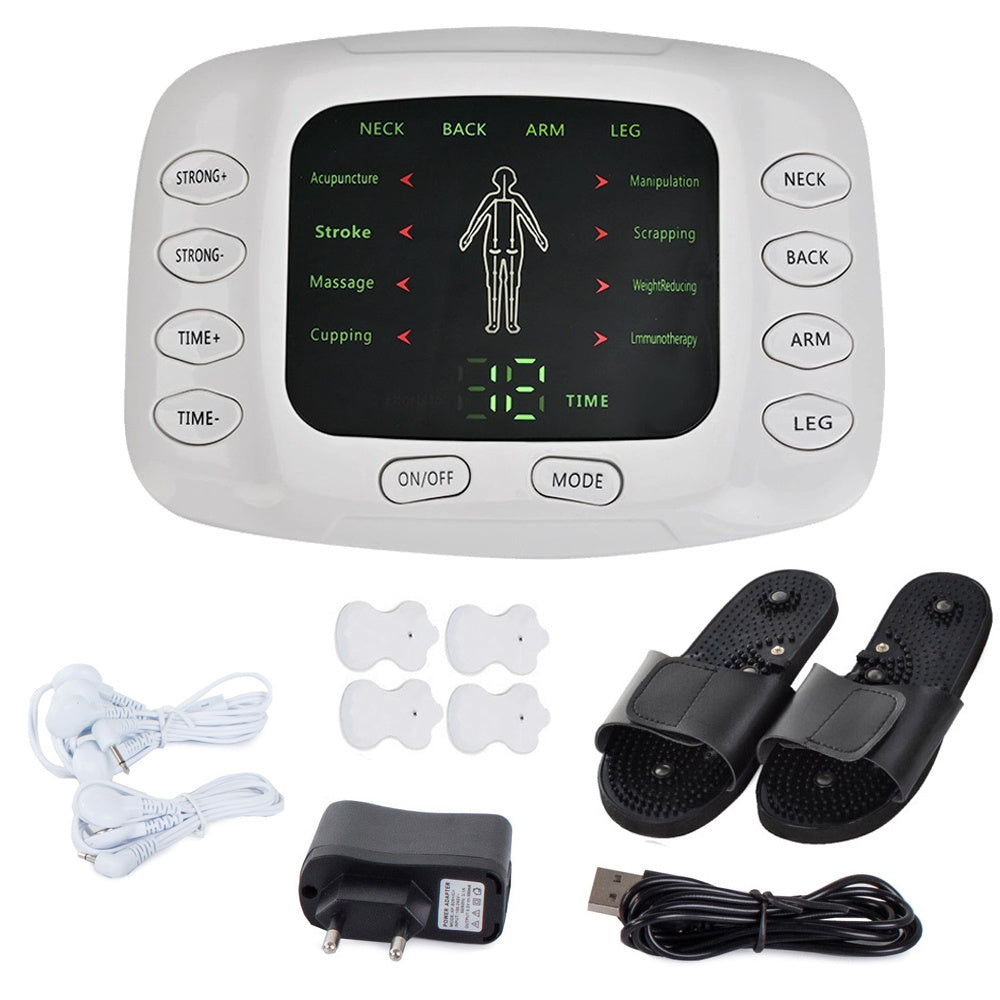 EMS Elektrostimulator med Akupressur-Sandaler – Muskel- & nervemassage til hele kroppen