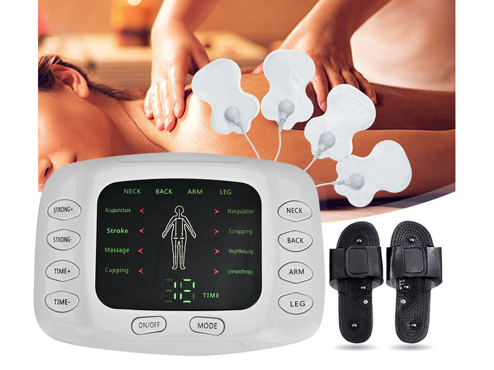 EMS Elektrostimulator med Akupressur-Sandaler – Muskel- & nervemassage til hele kroppen