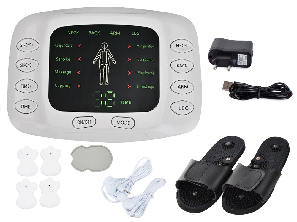 EMS Elektrostimulator med Akupressur-Sandaler – Muskel- & nervemassage til hele kroppen