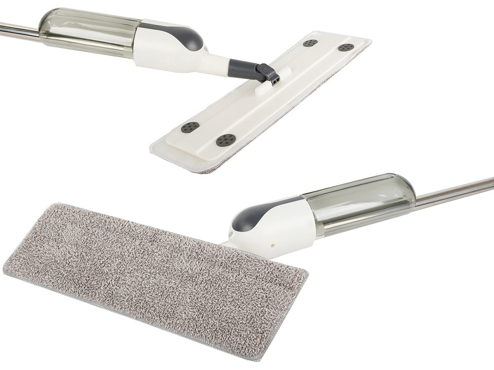 Fladmoppe med Sprayfunktion og 3x Mikrofiberpuder - Let og Effektiv Rengøring
