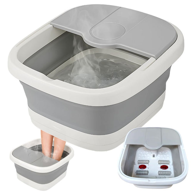 Sammenklappelig fodmassagebalje med Varme, Boblefunktion & Massage