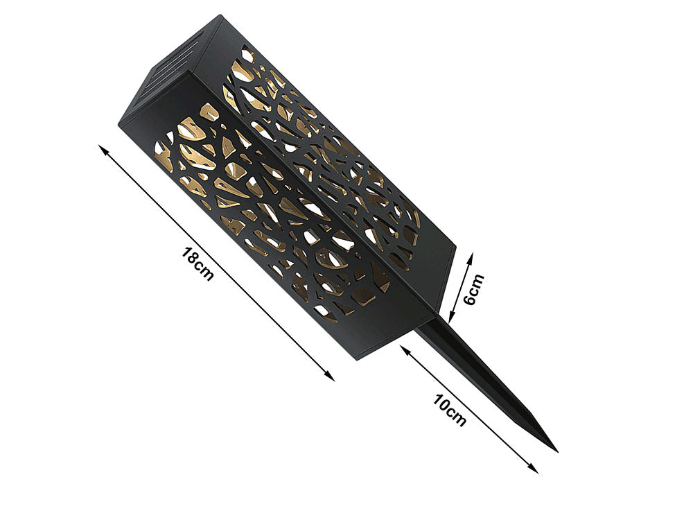 Solcelledrevet Have Lanterne Dekorativt Sæt med 4 Stk. med sensor