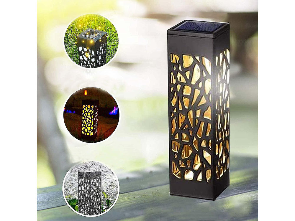 Solcelledrevet Have Lanterne Dekorativt Sæt med 4 Stk. med sensor