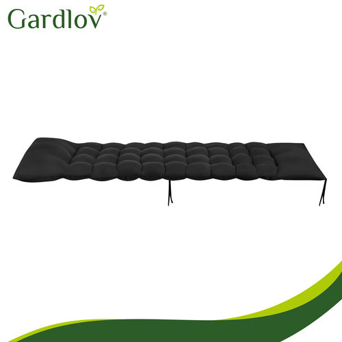 Hynde til Solseng 180 x 50 x 9 cm – Tyk og Komfortabel Havehynde Sort