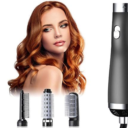 Multifunktionelt 3-i-1 Styling Kit: Hårtørrer, Krøllejern og Hårbørste