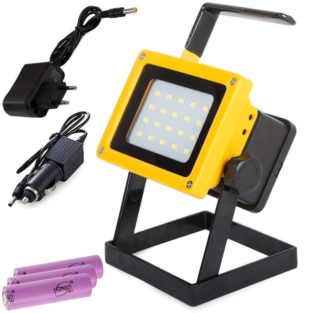 Genopladelig LED Arbejdslampe – 100W med 3 Lysindstillinger