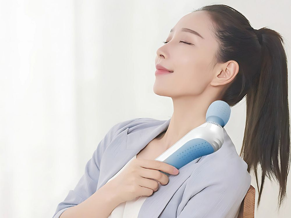 Elektrisk Håndholdt Massageapparat med 5 Intensiteter – Genopladelig Muskelmassager til Nakke, Ryg, Skuldre og Ben