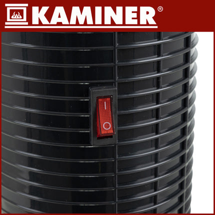 Søjlevarmer 2000W med pejseeffekt og fjernbetjening