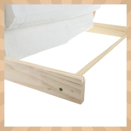 Børnebibliotek, 6 Hylder, i træ & stof, perfekt til organisering