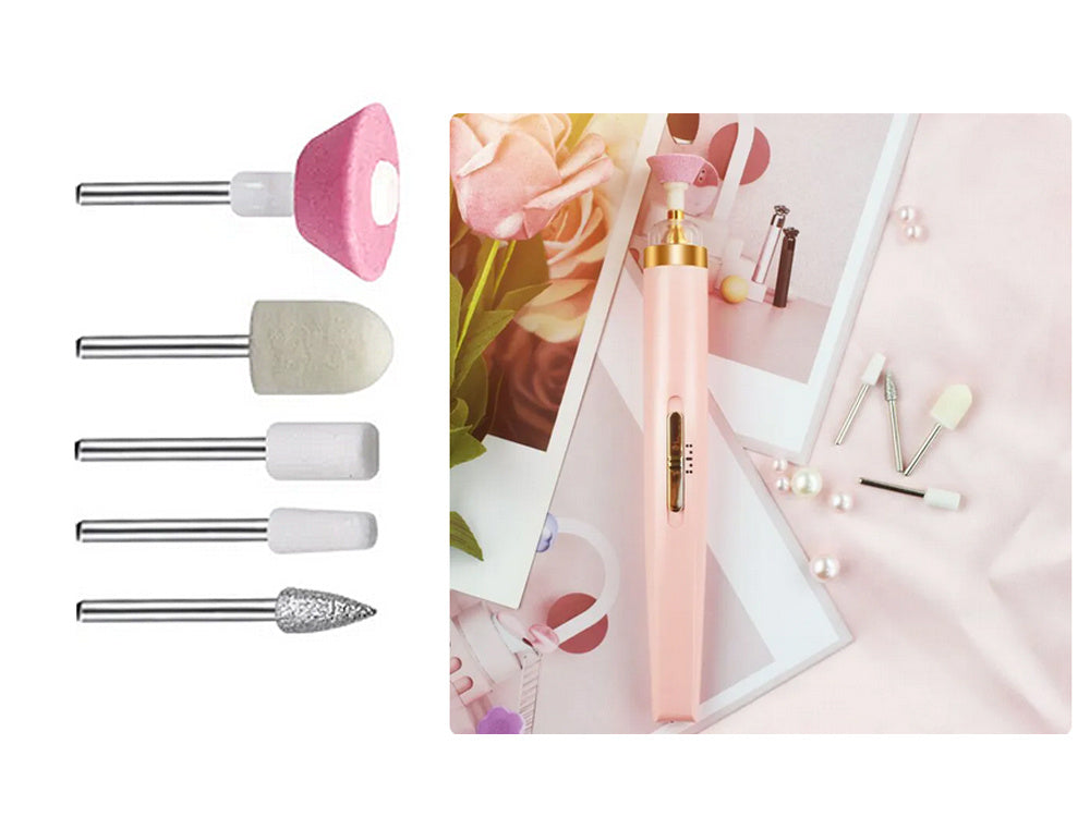 Trådløs Neglefil til Manicure og Pedicure med USB-Opladning