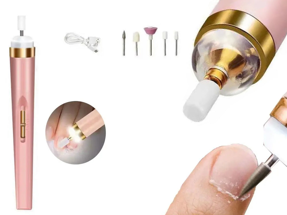 Trådløs Neglefil til Manicure og Pedicure med USB-Opladning