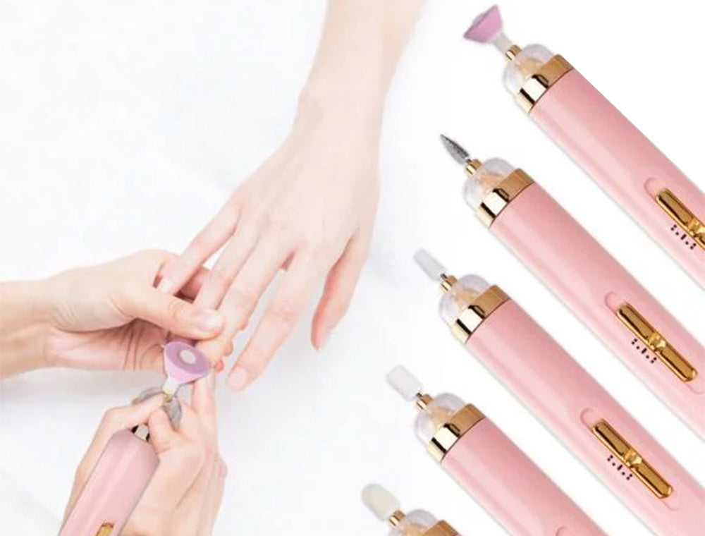Trådløs Neglefil til Manicure og Pedicure med USB-Opladning