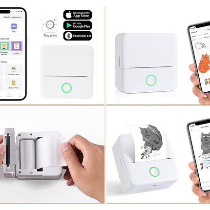 Mini Termoprinter, trådløs – Print fotos, noter og mærkater på farten