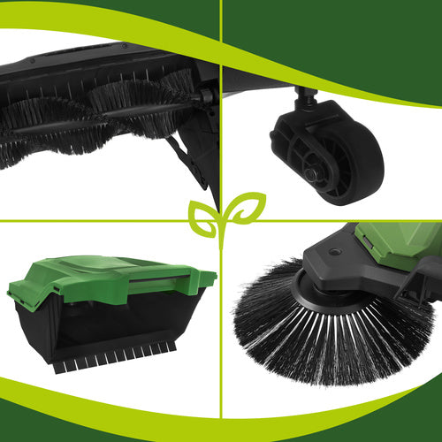Fejemaskine 68 cm til fliser & terrasse  – 24L Opsamler